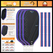 Pickleball Paddle Edge Guard Tape 3 Pack - 20mm, 23mm, 26mm Width, No Wrinkle Fi