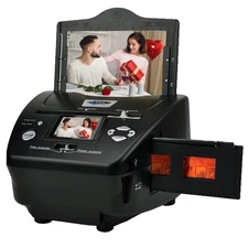 Digital Film Scanner, High Resolution 16MP with 2.4" LCD, 4 in 1 Converts 35m...