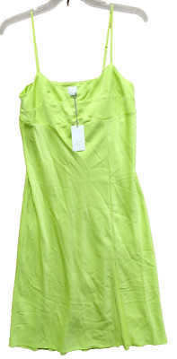 NEW A New Day Key Lime Green Slip Spaghetti Strap Dress Women's Size Medium A4