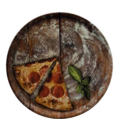 6 x Saturnia Napoli Flour Z32 Pizzateller Flammkuchen Teller SLICE 33cm VE6