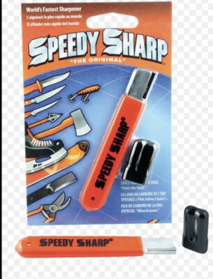 Speedy Sharp SPEEDY Knife & Blade Sharpener, Carbide Edge, Compact, Orange -