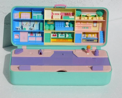 VTG 1989 POLLY POCKET HIGH STREET Money Box Playset