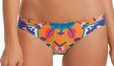 Trina Turk Tapestry Multi Print Shirred Swimsuit Bikini Bottom 8