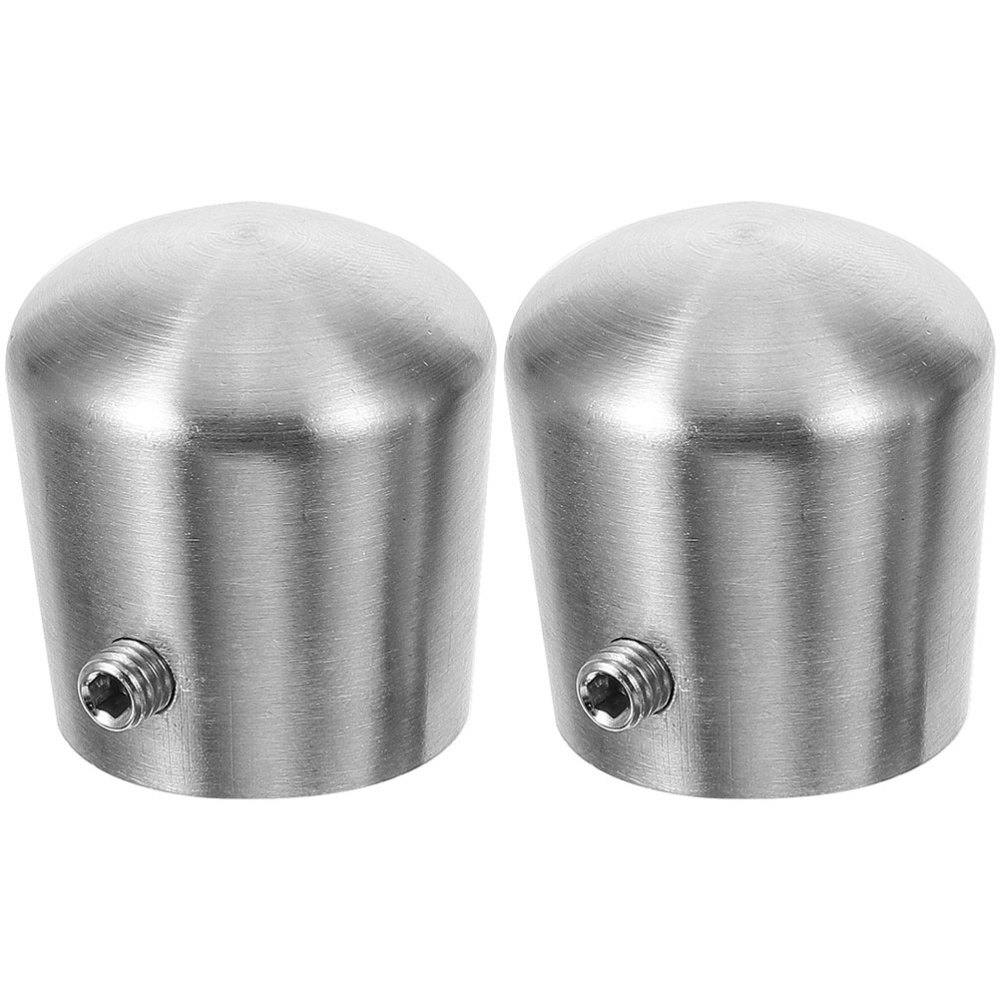 2Pcs Stainless Steel Handrail End Caps for Steps and Rails