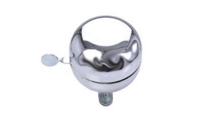 Klassische Fahrradglocke mit Ding-Dong Sound mit Metallhalterung Chrome Ø 65 mm