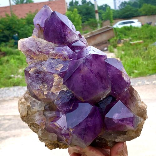 11.88LB Natural Amethyst geode quartz cluster crystal specimen Healing - Afbeelding 5 van 19