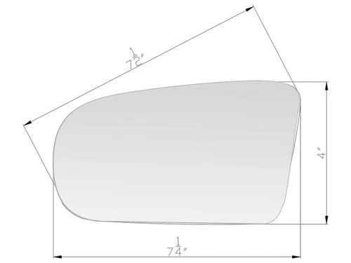 Mirror Glass with Pads for Chevy 1997-2005 Malibu 2004-2005 Classic Driver Side