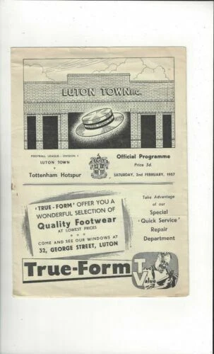Away Teams S-Z Tottenham Hotspur Football League Fixture Programmes (1950-1958)