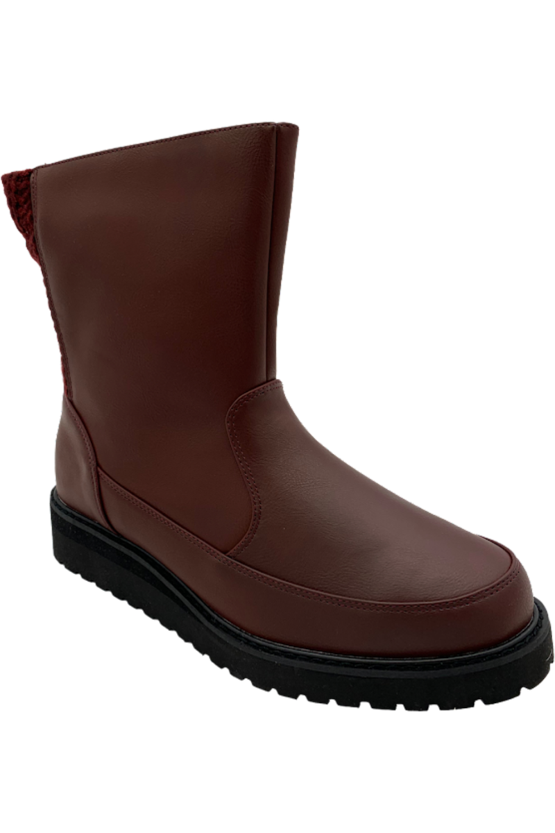 MUK LUKS Wedge Winter Boots Slope Natalie Wine