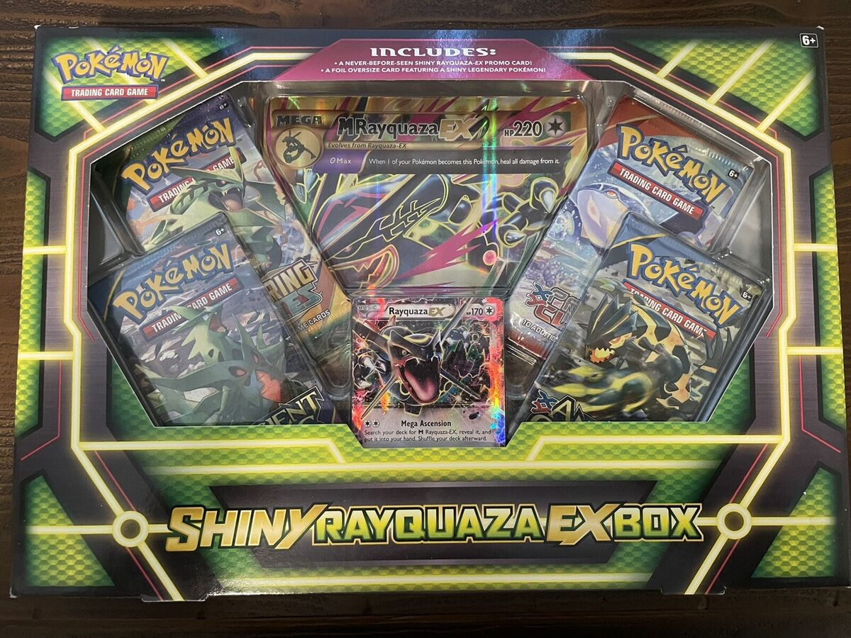 Pokemon Cards - SHINY RAYQUAZA EX BOX (4 Boosters, 1 Jumbo Foil, 1 Special  Foil)(Aug) (New): : Sell TY Beanie Babies, Action  Figures, Barbies, Cards & Toys selling online