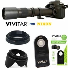 VIVITAR 500MM TELEPHOTO ZOOM LENS  REMOTE FOR NIKON D3400 D5600 D5100 D5300 D80
