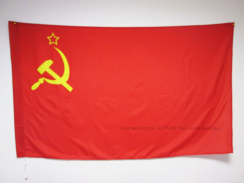 Bandiera URSS Con Stemma 150x90 Cm In Poliestere Resistente: Per Collezionisti E Amanti Della Storia - 4