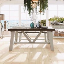 Driftwood Finish Dining Table 160cm Reclaimed Pine