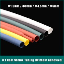  1.5mm- 6mm 3:1 Heat Shrink Tubing Without Adhesive Insulation Shrink Sleeve