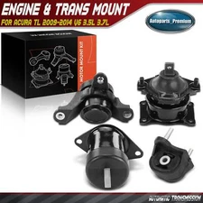 4x Auto Trans Engine Motor & Transmission Mount for Acura TL 2009-2014 3.5L 3.7L