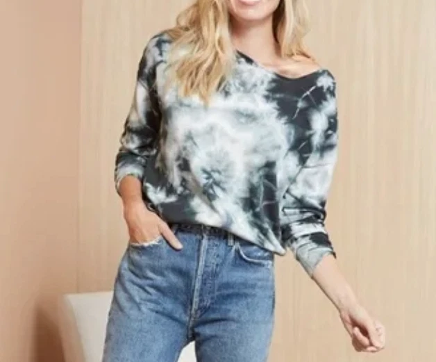 Tie dye sweater black new arrivals