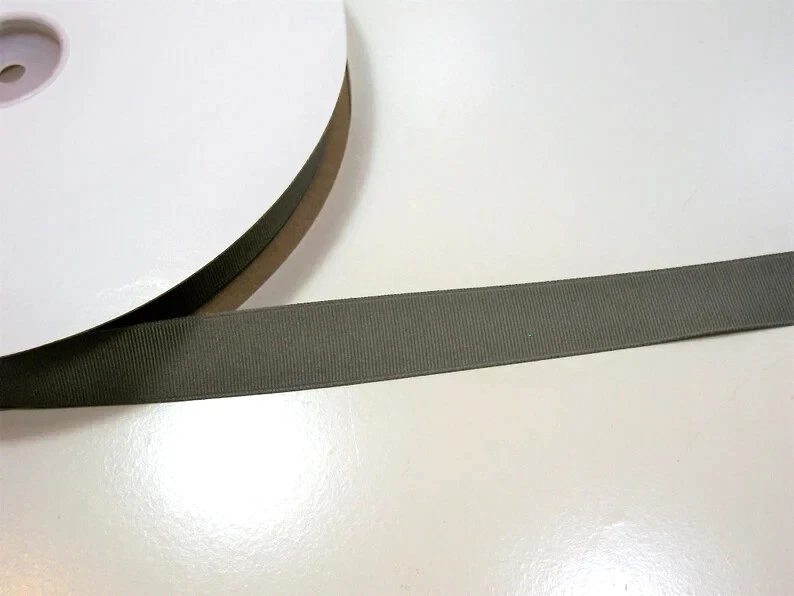 Gray Grosgrain Ribbon 7/8 inch wide x 10 yards Schiff Grey Polyester B51 - Image 4 of 4