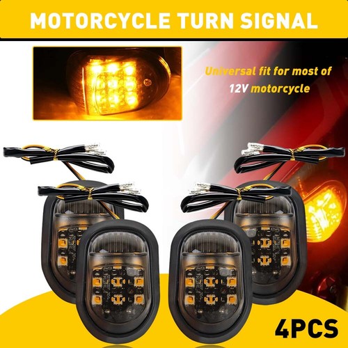 Motorcycle LED Turn Signal Indicator Amber Light For Honda,Kawasaki,Suzuki,BMW - Bild 14 von 14