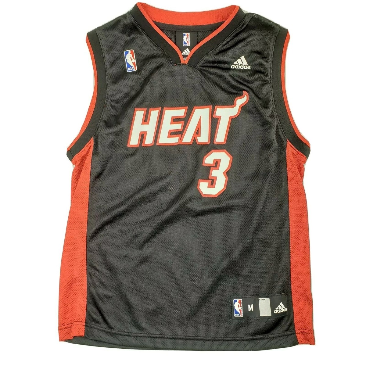Adidas Dwyane Wade Miami Heat #3 Jersey YOUTH Medium (10-12