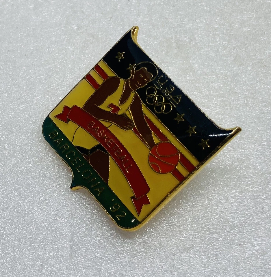 Vintage 1992 Barcelona Olympic Team USA Basketball Enamel Lapel Pin 18 - Image 4 of 4