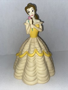 Vintage Disney Beauty And The Beast Belle Plastic Piggy Coin Bank Yellow Dress Ebay