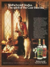 1979 Wolfschmidt Vodka Vintage Print Ad/Poster Retro Czar King Man Cave Bar Art 