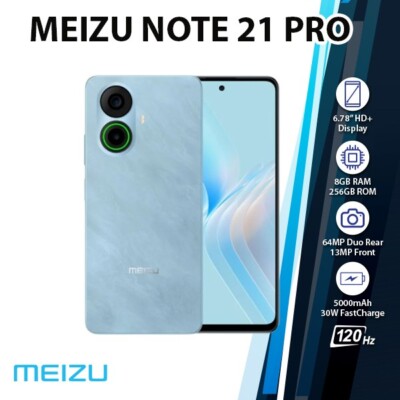 MEIZU Note 21 Pro Android Cell Phone (Blue/8GB+256GB/ Dual SIM/Unlocked)
