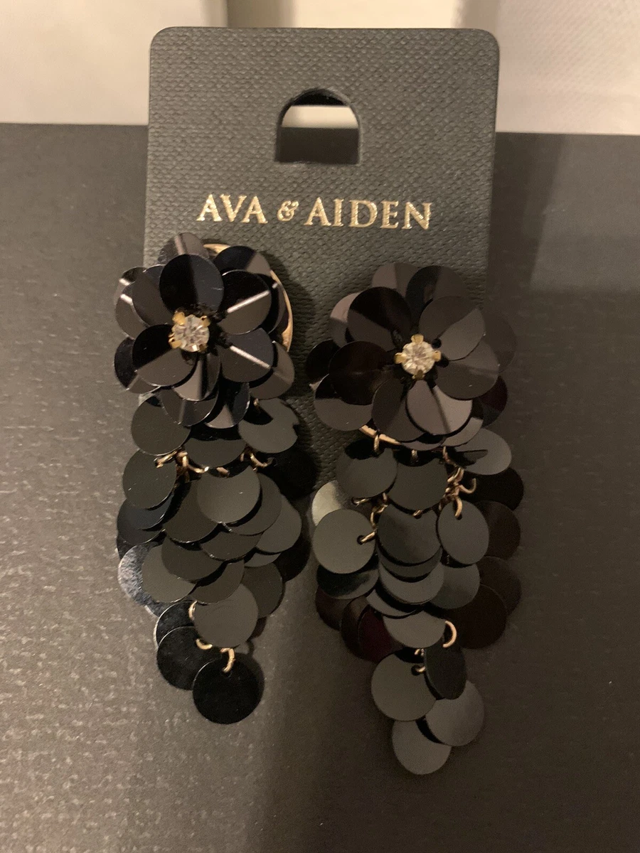 Ava Aiden Black And Gold Earrings NWT eBay