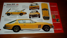 1970 JENSEN FF MK III SPEC SHEET BROCHURE PHOTO INFO PAMPHLET 68-71