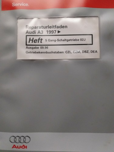 Reparaturleitfaden 5 Gang Schaltgetriebe 02J Audi A3 1997 - CZL CZM DBZ DEA