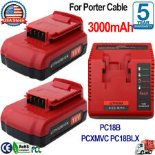 18V 3.0Ah Lithium-Ion Battery for Porter Cable PC18B PC18BL PC18BLX or Charger
