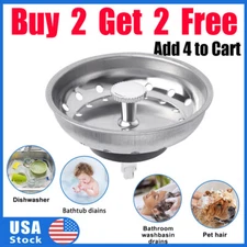 Kitchen Sink Drain Stopper Basket Strainer Waste Plug Stainless Steel Strainer 