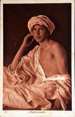 North Africa ethnic Arab nude male original vintage 1920s Rare Real