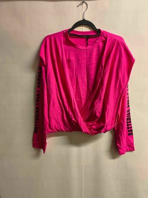 Haut femme rose manches longues Zara taille S UK neuf avec