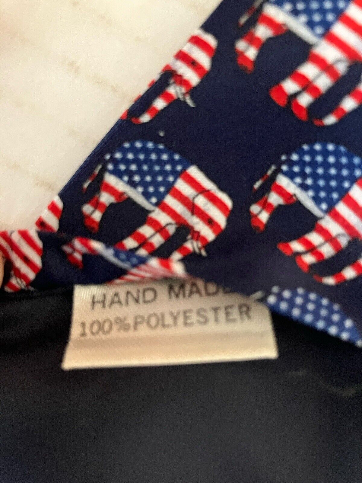 Rene Chagal Men's Necktie Tie Polyester Navy Blue… - image 6
