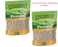 2 PACK - GRANOLA CEREAL Nature Valley Oats 'n Honey Protein 28 oz. FREE SHIPPING