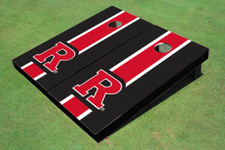 Rutgers University Red and Black  Matching Long Stripe Cornhole Boards
