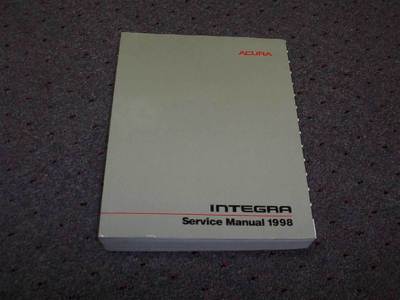 1998 Acura Integra Shop Service Repair Manual RS LS GS GS-R Type R