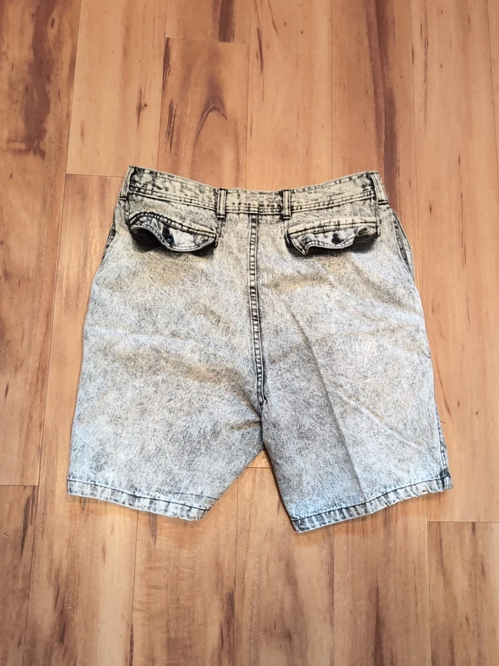 Мужские шорты-карго Y2K Streetwise 38 кислотная стирка 7 дюймов внутренний шов по выражениям - Изображение 4 из 4