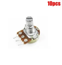 10Pcs Potentiometer Rotary Taper 20K Ohm B20K Knurled Shaft Linear Ic New sa