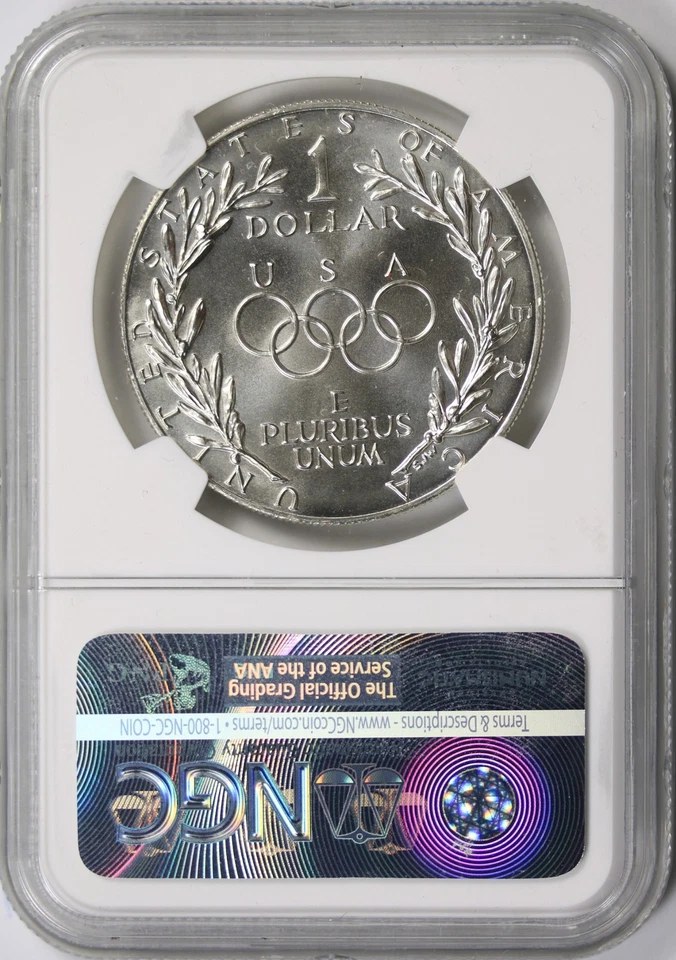 1988-D Olympics Silver Commemorative Dollar $1 NGC MS69 - Image 4 of 4