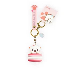 Bubu Dudu Panda Bear Figures Keychain Cosplay Key Ring Car Backpack Keychain F