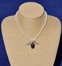Collana di perle in argento sterling YVONE CHRISTA marca di design di fascia alta LADYBUG