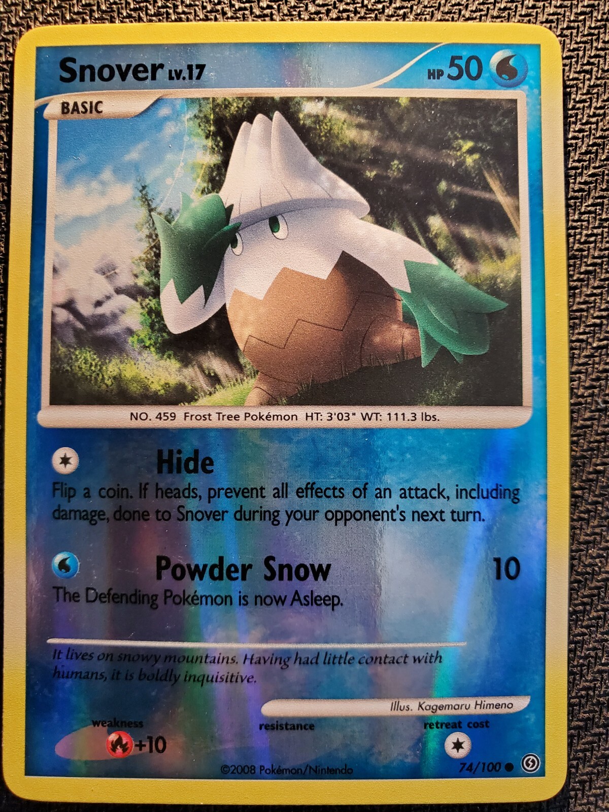 Snover 74/100 Stormfront Reverse Holo Common Near Mint NM Pokemon DNA GAMES