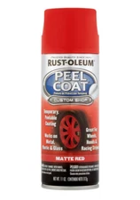 Rust-Oleum 284314 Peel Coat Custom Shop Matte Red 11 Oz Can BRAND NEW