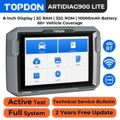 TOPDON ArtiDiag900 OBD2 Scanner Car Diagnostic Tool Bidirectional Full System