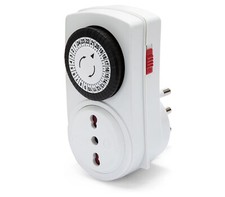 Timer Analogico Presa Temporizzata 24h Giornaliero Programmatore Orario 16A 24h