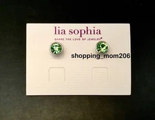 Lia Sophia "Birthday Party" Silver Tone w/Cut Crystals Stud Earrings - August