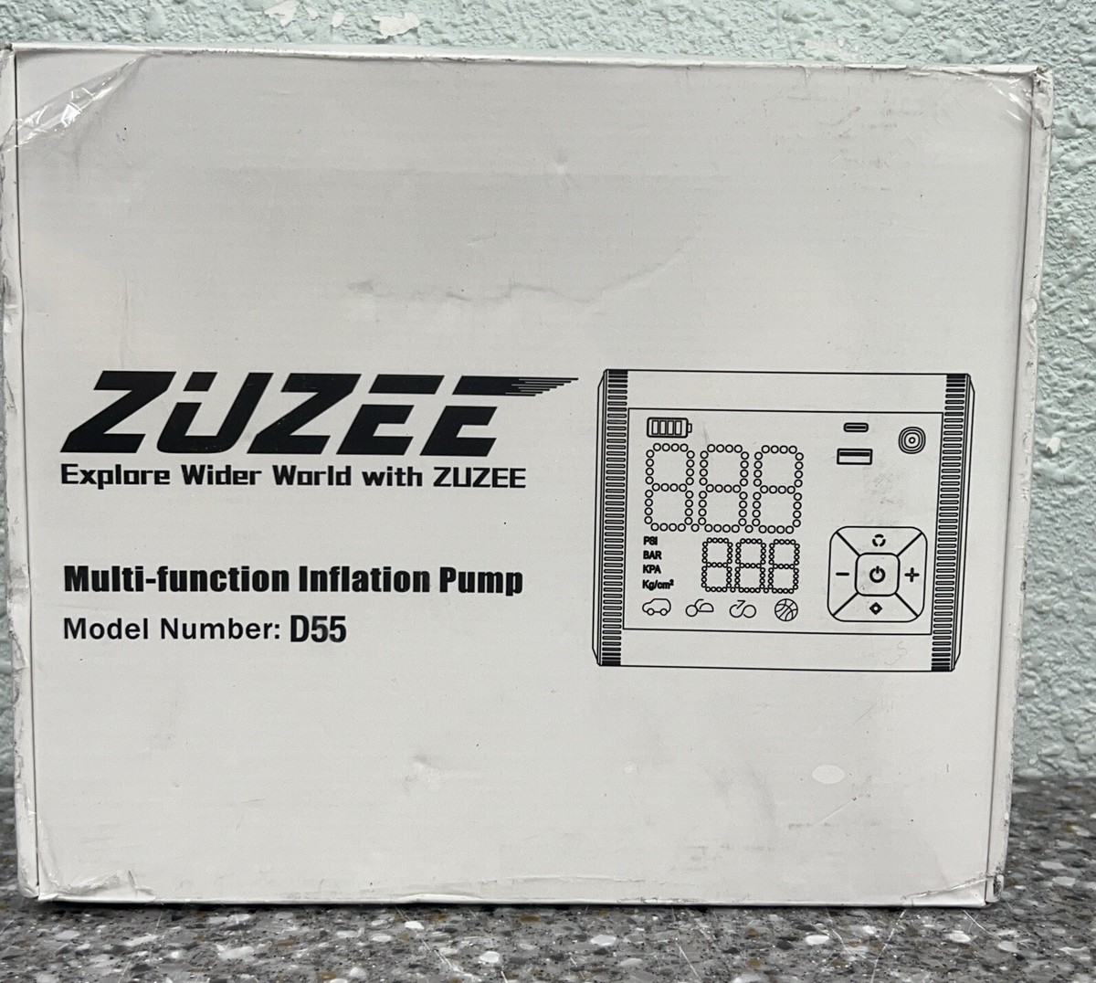 ZUZEE Tire Inflator Portable Air Compressor, 150 PSI Dual Cylinder