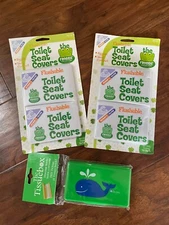 new Set of 40 Mommy's Helper Flushable Potty TOILET SEAT COVERS + Tissuebox